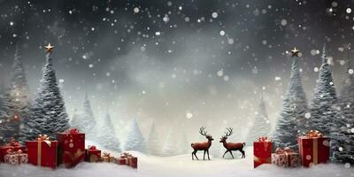 AI generated Merry Christmas and Happy New Year Background. AI Generated photo