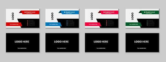 Professional business card set template design with texture and pattern, corporate visiting card, name card design with mockup vector