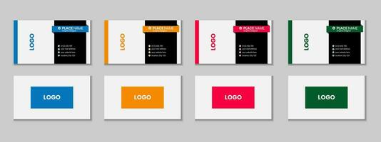 Professional business card set template design with texture and pattern, corporate visiting card, name card design with mockup vector