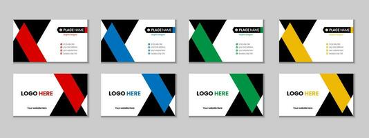 Professional business card set template design with texture and pattern, corporate visiting card, name card design with mockup vector