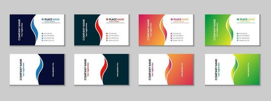 Professional business card set template design with texture and pattern, corporate visiting card, name card design with mockup vector