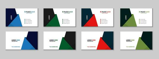 Professional business card set template design with texture and pattern, corporate visiting card, name card design with mockup vector