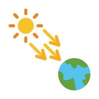 Solar Radiation Vector Flat Icon For Personal And Commercial Use.