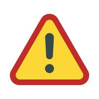 Warning Sign Vector Flat Icon For Personal And Commercial Use.