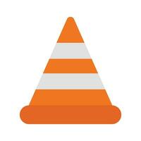 Traffic Cone Vector Flat Icon For Personal And Commercial Use.