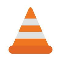 Traffic Cone Vector Flat Icon For Personal And Commercial Use.