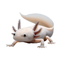AI generated Isolated Axolotl animal on a transparent background, PNG Format