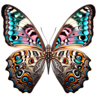 AI generated Isolated Colorful and Beautiful Butterfly PNG on a transparent background