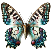 AI generated A stunning butterfly offered in PNG format with a transparent setting.