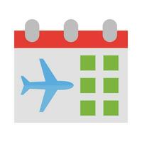 vuelo fecha vector plano icono para personal y comercial usar.