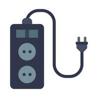 Extension Cord Vector Flat Icon For Personal And Commercial Use.