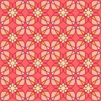 amarillo rojo mandala floral creativo sin costura diseño antecedentes vector