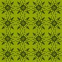 green olive mandala art seamless pattern floral creative design background vector illustration