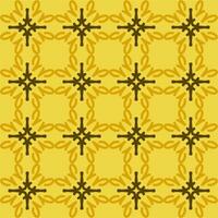 yellow sun mandala art seamless pattern floral creative design background vector illustration