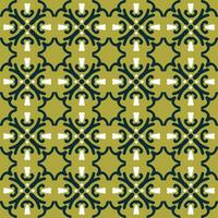 green olive yellow mandala art seamless pattern floral creative design background vector illustration