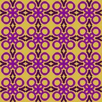 purple violet yellow mandala art seamless pattern floral creative design background vector illustration