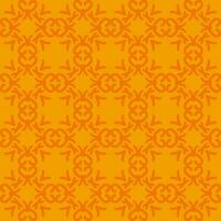 yellow orange mandala floral creative seamless design background vector