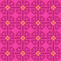 pink violet yellow mandala art seamless pattern floral creative design background vector illustration