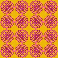 pink violet yellow mandala art seamless pattern floral creative design background vector illustration
