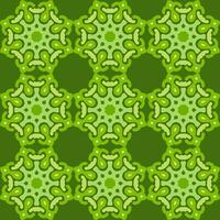 seamless pattern green mint olive forest mandala floral creative design background vector illustration