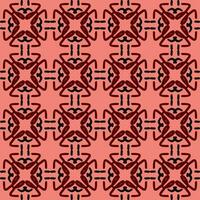 black red mandala art seamless pattern floral creative design background vector illustration