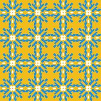 blue yellow orange mandala art seamless pattern floral creative design background vector illustration