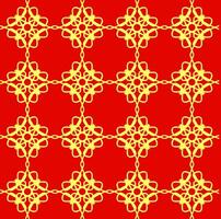 yellow red mandala floral creative seamless design background vector