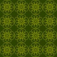 verde aceituna mandala Arte sin costura modelo floral creativo diseño antecedentes vector ilustración