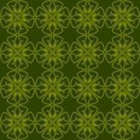 green olive mandala art seamless pattern floral creative design background vector illustration