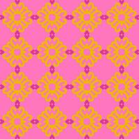 pink violet yellow mandala art seamless pattern floral creative design background vector illustration