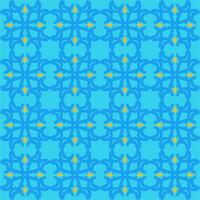 blue yellow orange mandala art seamless pattern floral creative design background vector illustration