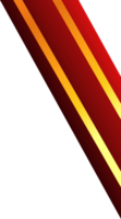 Red with gold stripe corner. Corner design element png