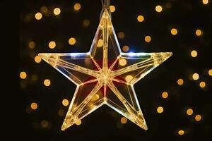 AI generated Christmas Star Decorations. AI Generated photo