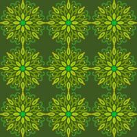 sin costura modelo verde menta aceituna bosque mandala floral creativo diseño antecedentes vector ilustración