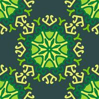 seamless pattern yellow light sunny green mint olive forest mandala floral creative design background vector illustration