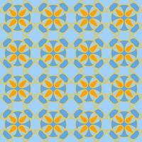 seamless pattern yellow light sunny Blue Mint mandala floral creative design vector illustration background