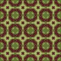 green red mandala art seamless pattern floral creative design background vector illustration