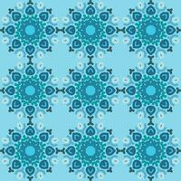 azul turquesa agua menthe mandala Arte sin costura modelo floral creativo diseño antecedentes vector ilustración