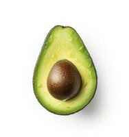 AI generated Avocado on white background. AI Generated photo