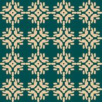 green cream mandala art seamless pattern floral creative design background vector illustration