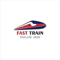 vector de icono de logotipo de tren rápido aislado