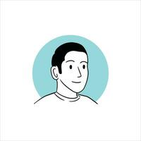 youth avatar character. simple vector illustration