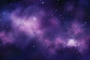 AI generated Purple Galaxy space stars in Outer Space. AI Generated photo