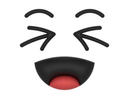 3d Cartoon Eyes Happy on a transparent background png