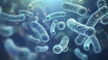 AI generated Legionella pneumophila Bacteria. Medical 3d illustration. AI Generated photo