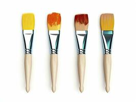 AI generated Paintbrush isolated white background. AI Generated photo