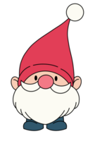 Cute Gnome Santa Claus in Christmas costume png