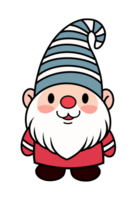 Cute Gnome Santa Claus in Christmas costume png