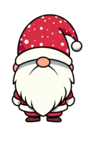 Cute Gnome Santa Claus in Christmas costume png