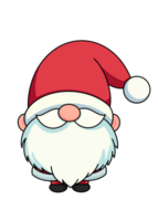 Cute Gnome Santa Claus in Christmas costume png